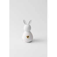 Dekoracja BUNNY, złote serce, 13 cm