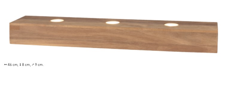 Drewniana podstawa Led, 3 stanowiska