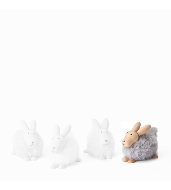 Figurka EMILY rabbit, light grey