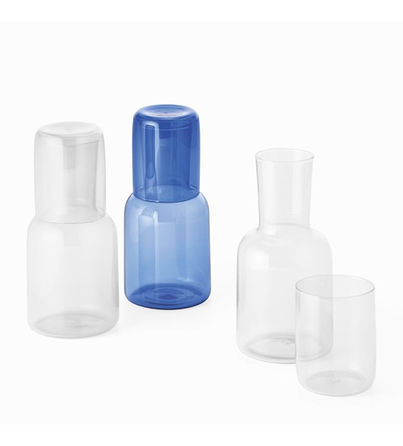 Karafka ze szklanką VIVA, blue