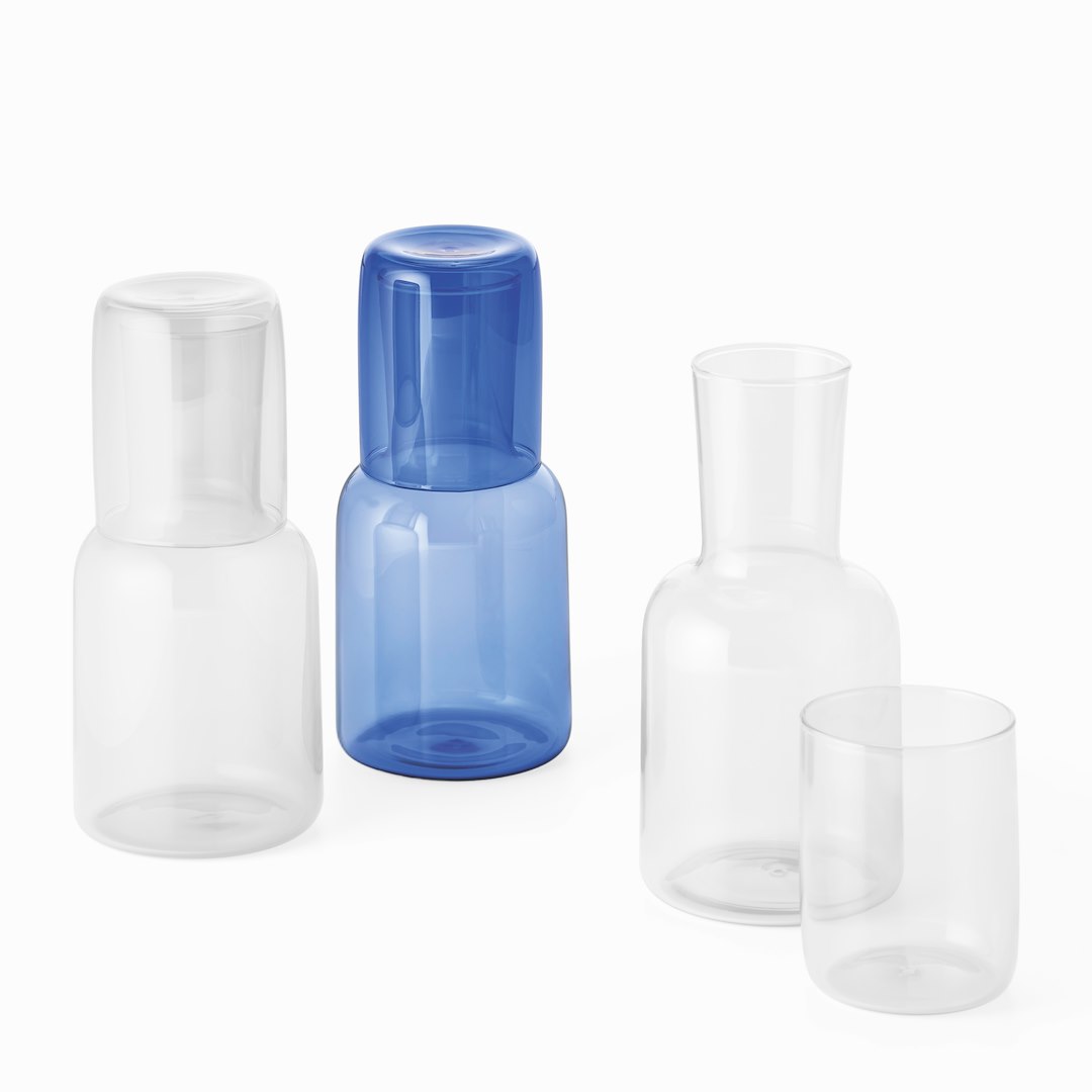 Karafka ze szklanką VIVA, blue