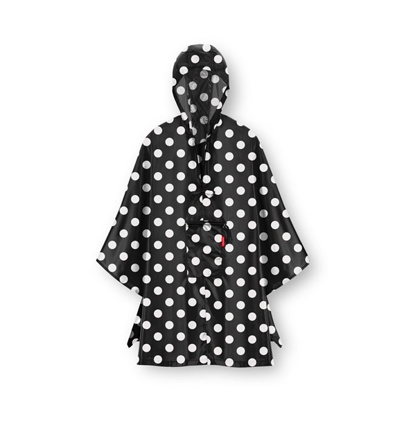 Peleryna MINI MAXI PONCHO, dots white