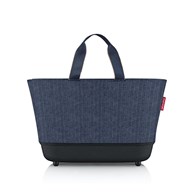 Koszyk SHOPPINHBASKET,  herringbone dark blue