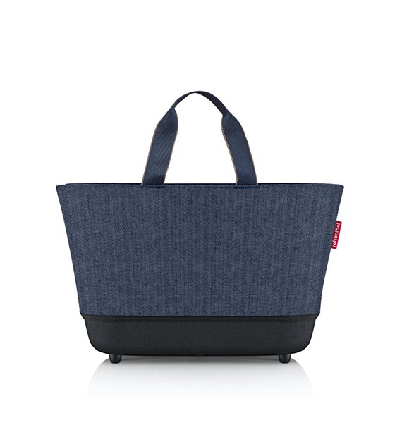 Koszyk SHOPPINHBASKET,  herringbone dark blue