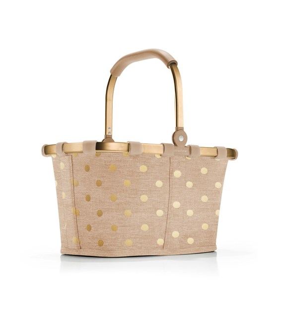 Koszyk CARRYBAG XS FRAME metallic dots coffee