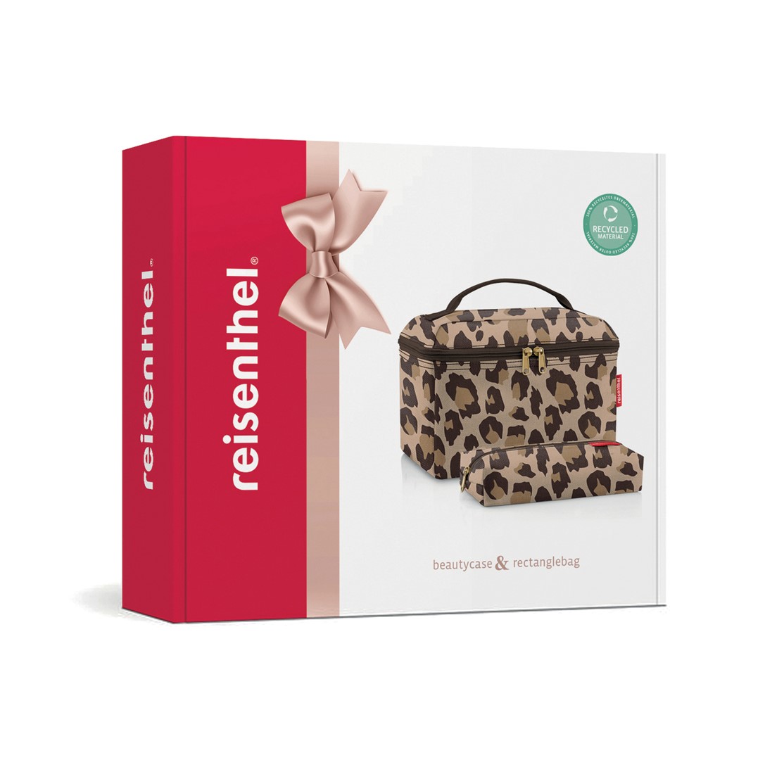 Kosmetyczka BEAUTYCASE zestaw, leo macchiato