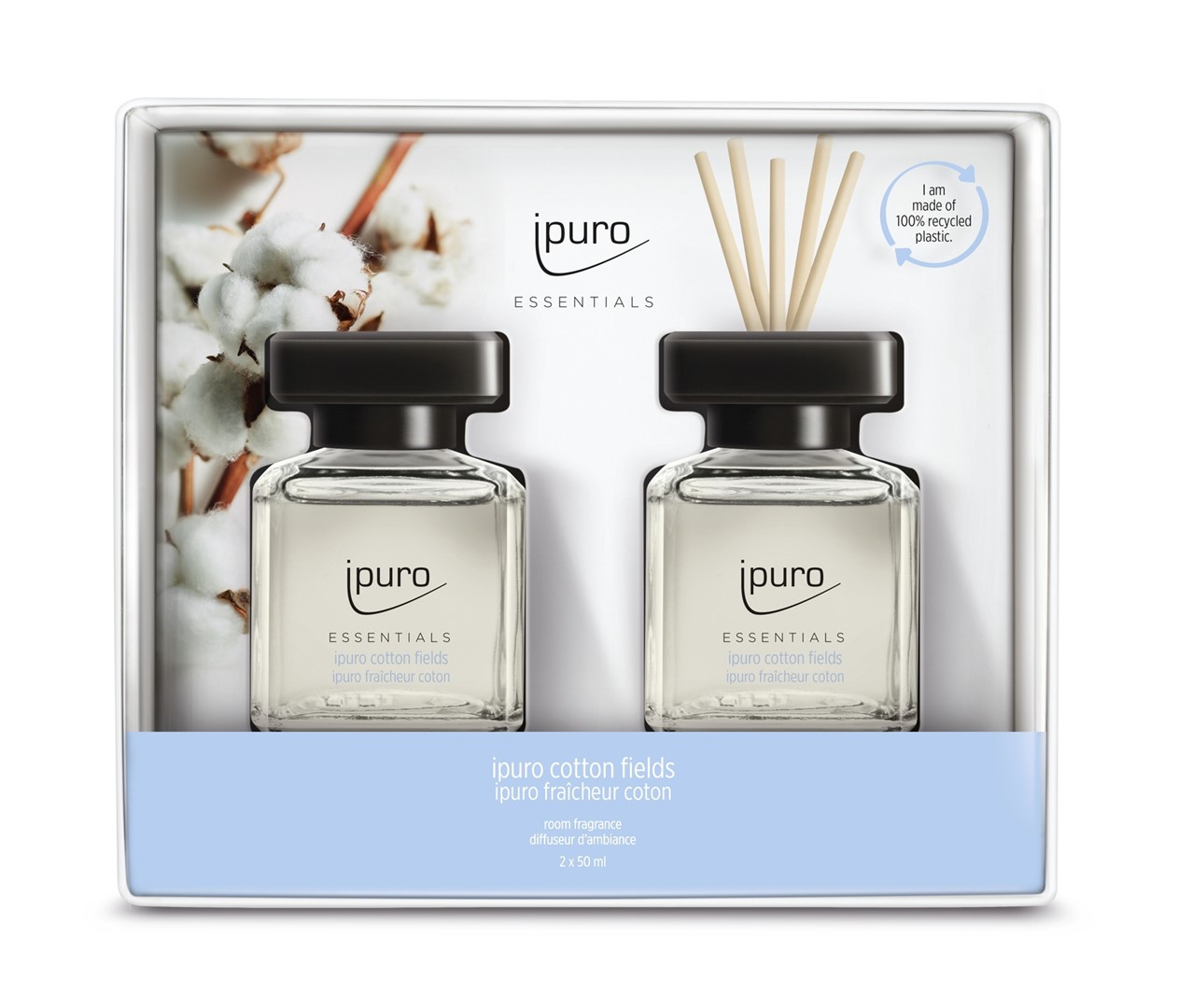 Zestaw 2 X 50 ml, COTTON FIELD, ipuro ESSENTIALS