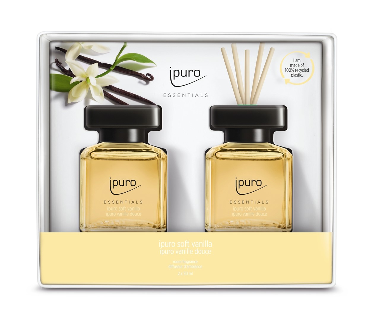 Zestaw 2 x 50 ml,  SOFT VANILLA, ipuro Essentials
