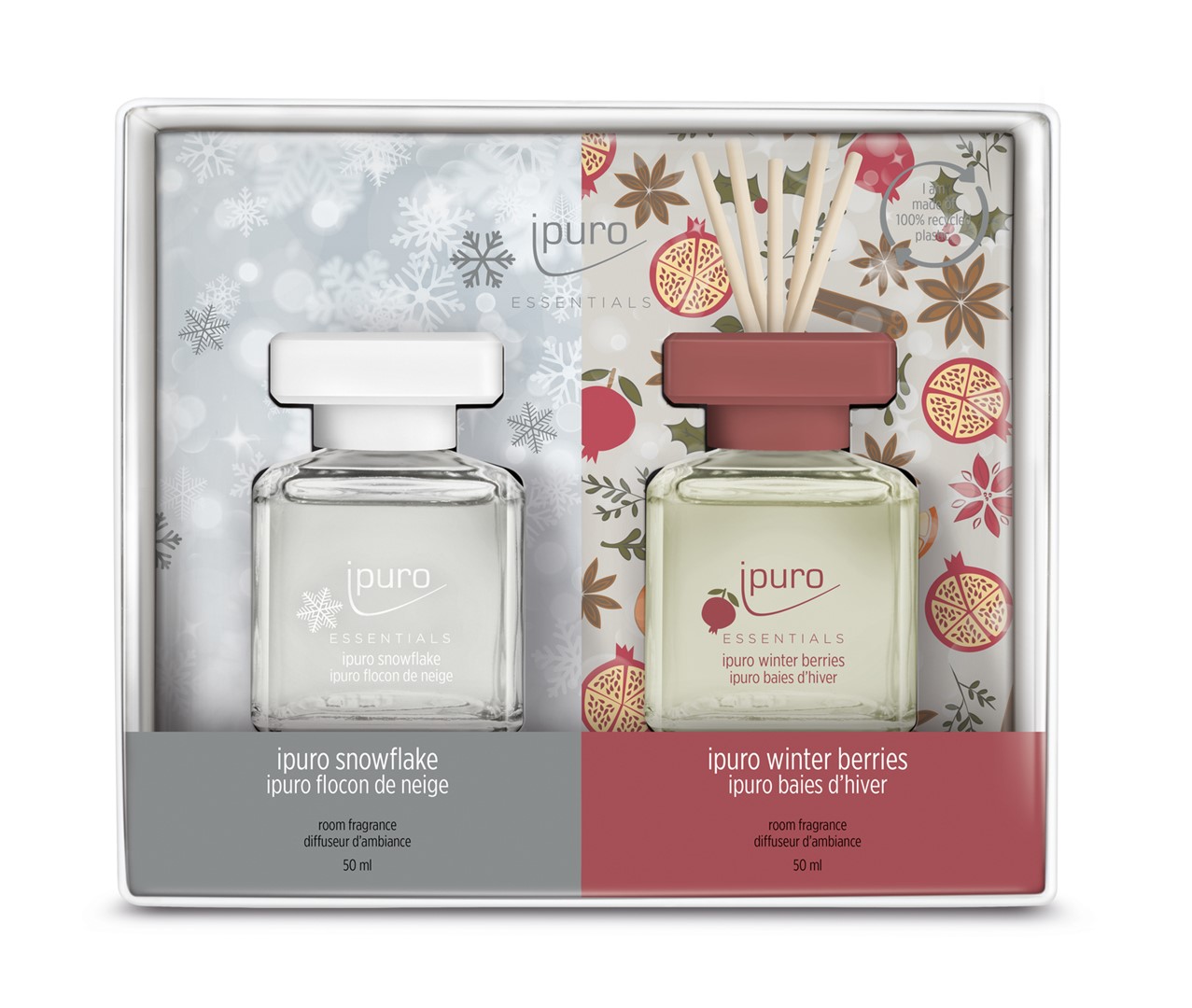 Zestaw 2x50 ml, SNOWFLAKES/BERRIES, ipuro Essentia