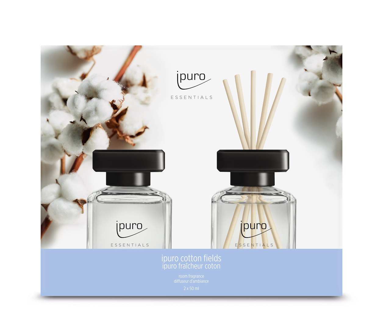 Zestaw  ipuro ESSENTIALS, Cotton Field, 2 x 50 ml
