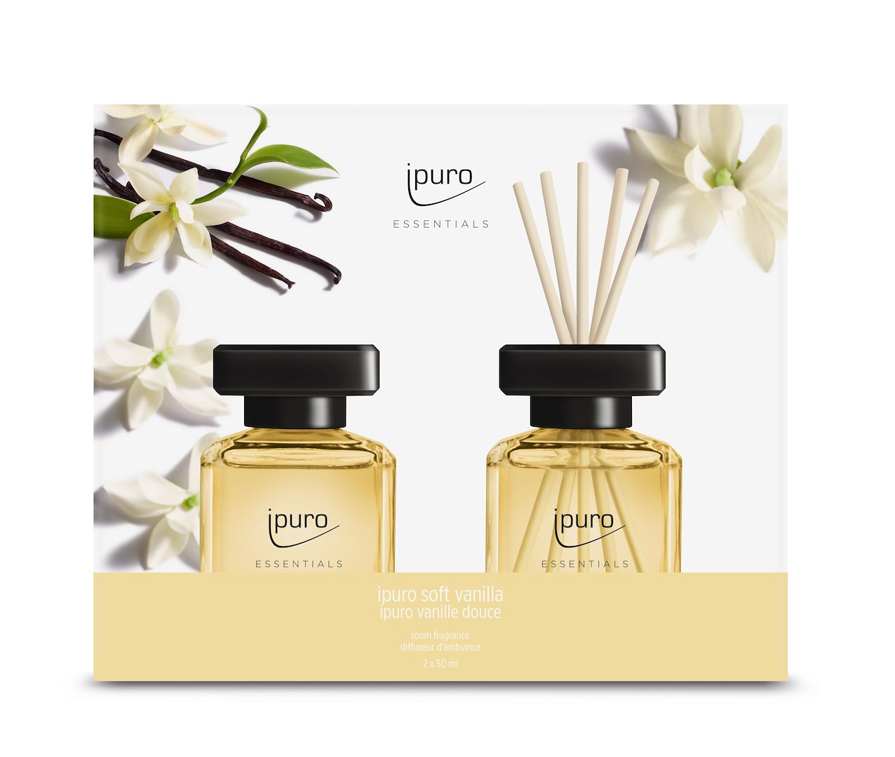 Zestaw 2 x 50 ml,  SOFT VANILLA, ipuro Essentials