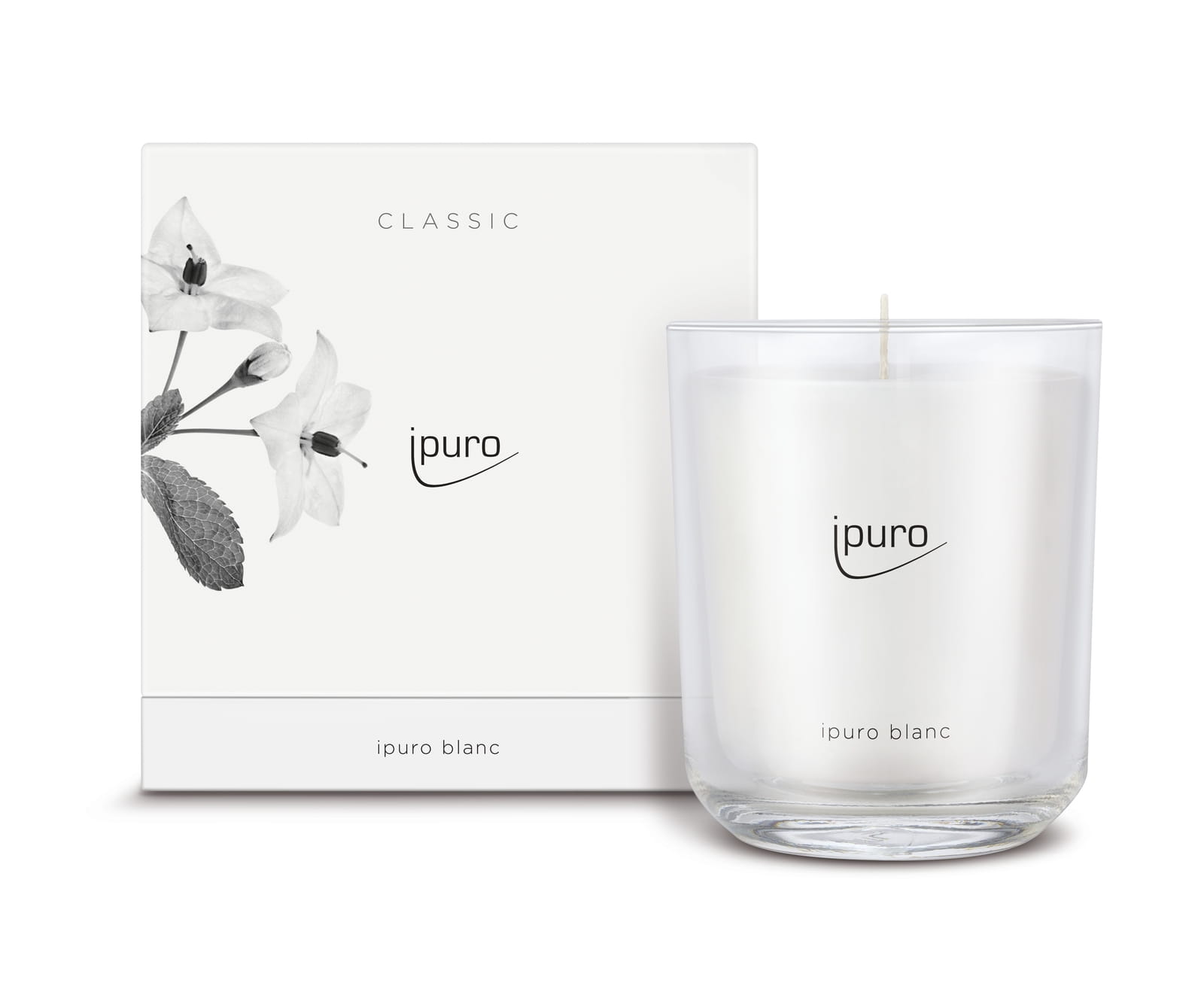 Świeca 270 g,  BLANC, ipuro Classic
